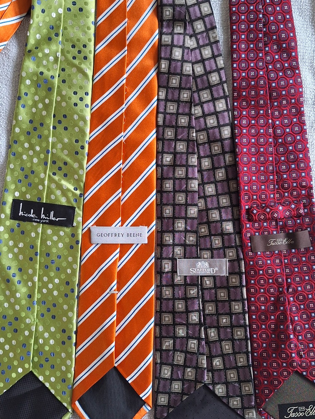 6 Man Ties Bundel .100%Silk Brooks Brothers,Tasso Elba, Nicol Miller, Standford — image 5 of 7